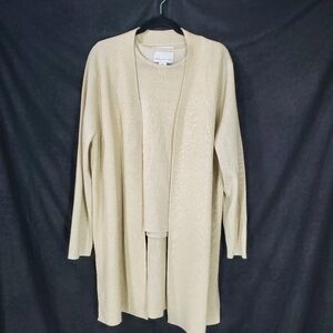 Susan Graver Sparkly Cardigan Two Piece Set Size L Party Wedding Dinner Holiday